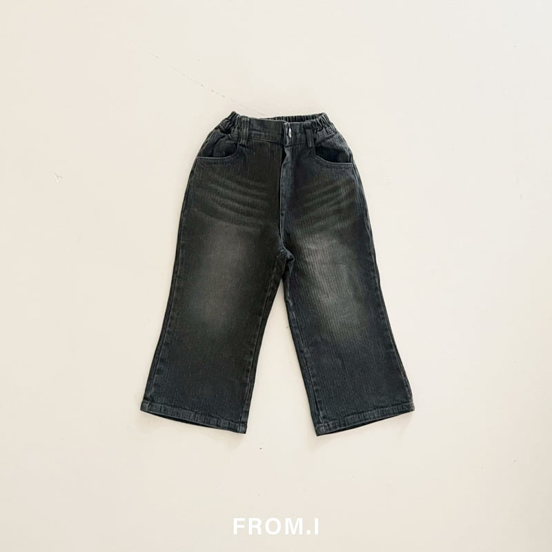 From I - Korean Children Fashion - #kidsshorts - Corduroy Flare Denim Pants - 7