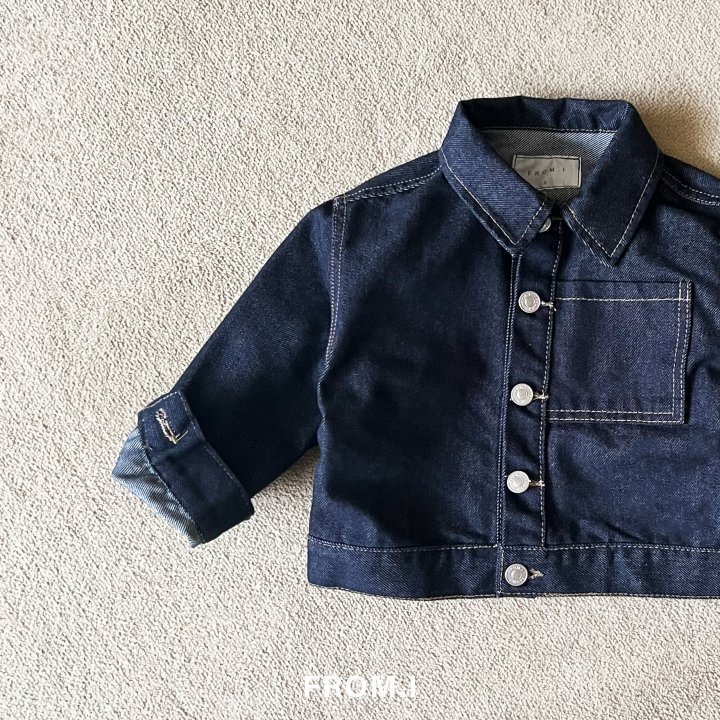 From I - Korean Children Fashion - #kidsshorts - Pocket Denim Jacket - 6