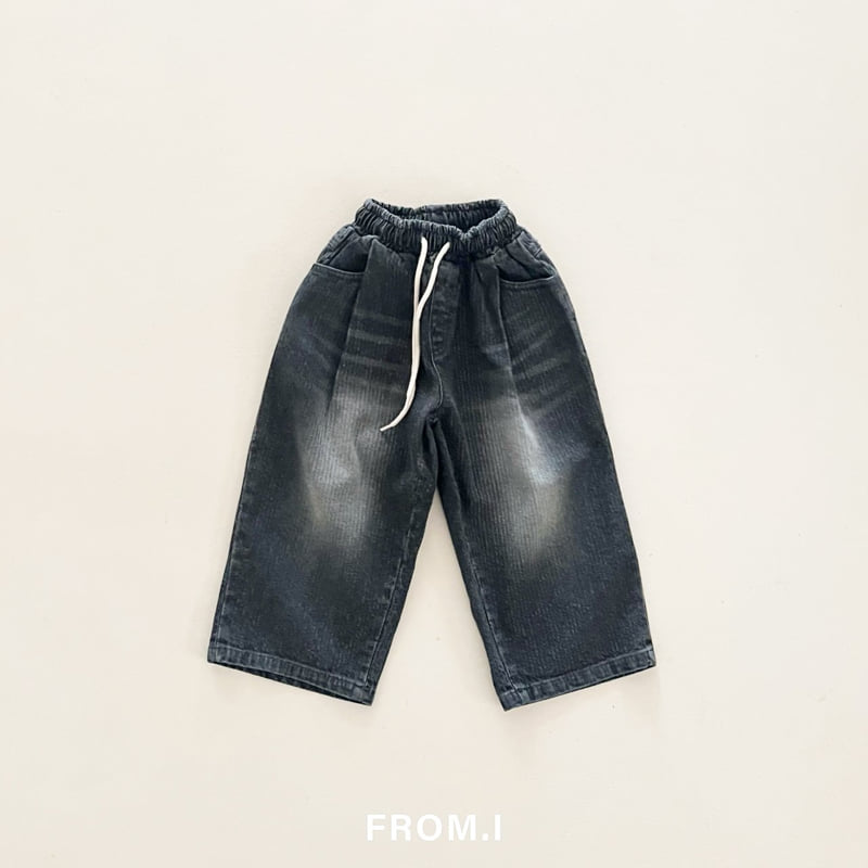 From I - Korean Children Fashion - #kidsshorts - String Corduroy Denim Pants - 8