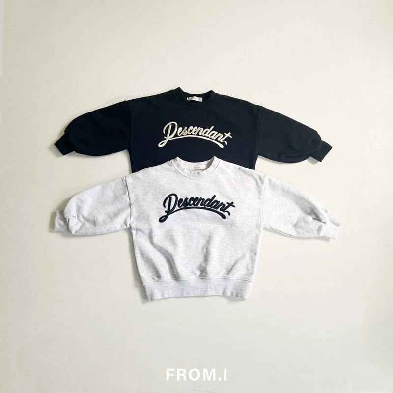 From I - Korean Children Fashion - #kidsshorts - Descendant Embroidery Sweatshirt