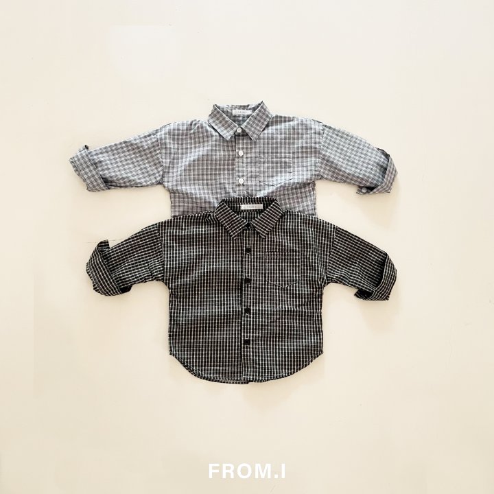 From I - Korean Children Fashion - #kidsshorts - Check Shirt