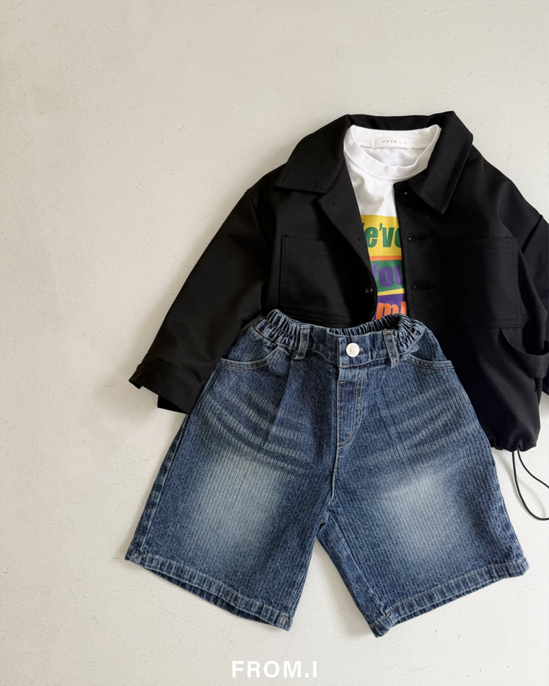 From I - Korean Children Fashion - #kidsstore - Corduroy Denim Bermuda Pants - 9