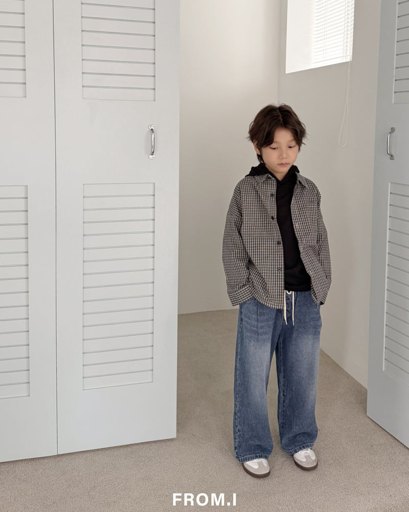 From I - Korean Children Fashion - #kidsstore - String Corduroy Denim Pants - 9