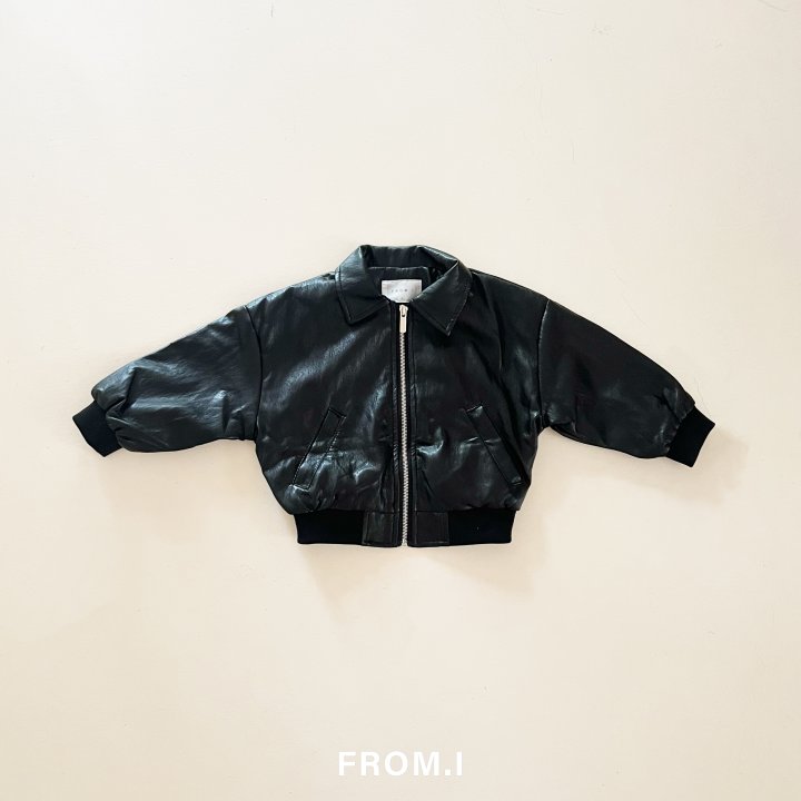 From I - Korean Children Fashion - #kidsstore - Bomber Leather Jacket - 6
