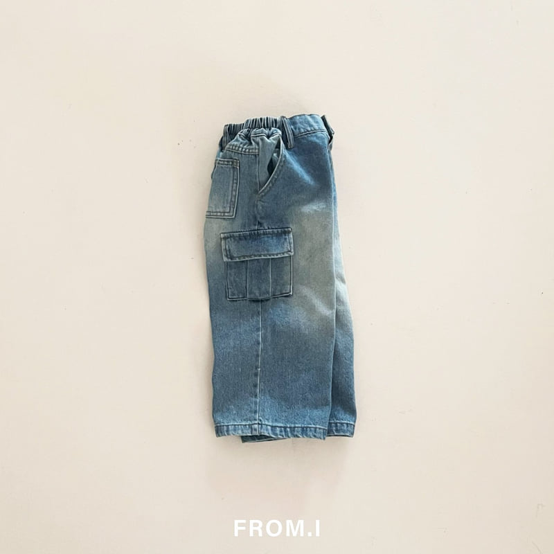 From I - Korean Children Fashion - #kidzfashiontrend - Cargo Denim Pants