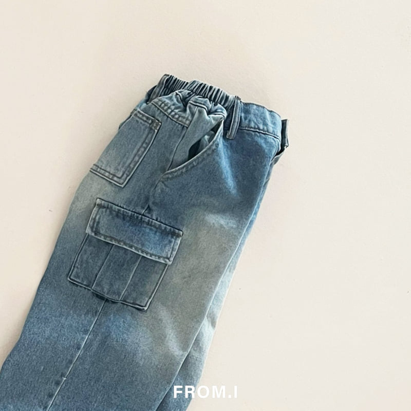 From I - Korean Children Fashion - #littlefashionista - Cargo Denim Pants - 4