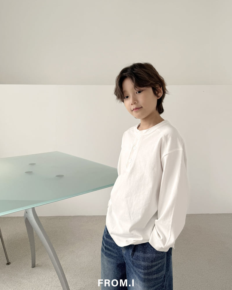 From I - Korean Children Fashion - #minifashionista - Henley Neck Tee - 12