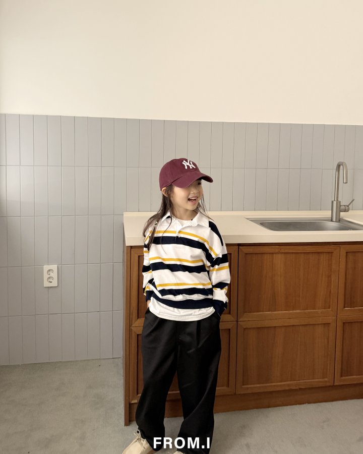 From I - Korean Children Fashion - #minifashionista - Striped Collar Sweatshirt - 9
