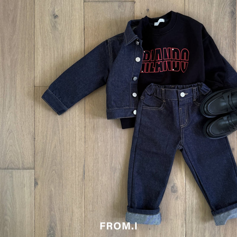 From I - Korean Children Fashion - #prettylittlegirls - Tapered Denim Pants - 5