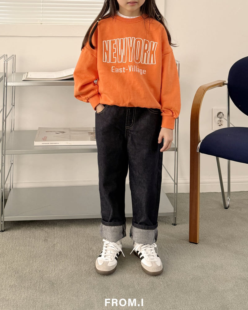 From I - Korean Children Fashion - #prettylittlegirls - New York Embossed Sweatshirt - 12