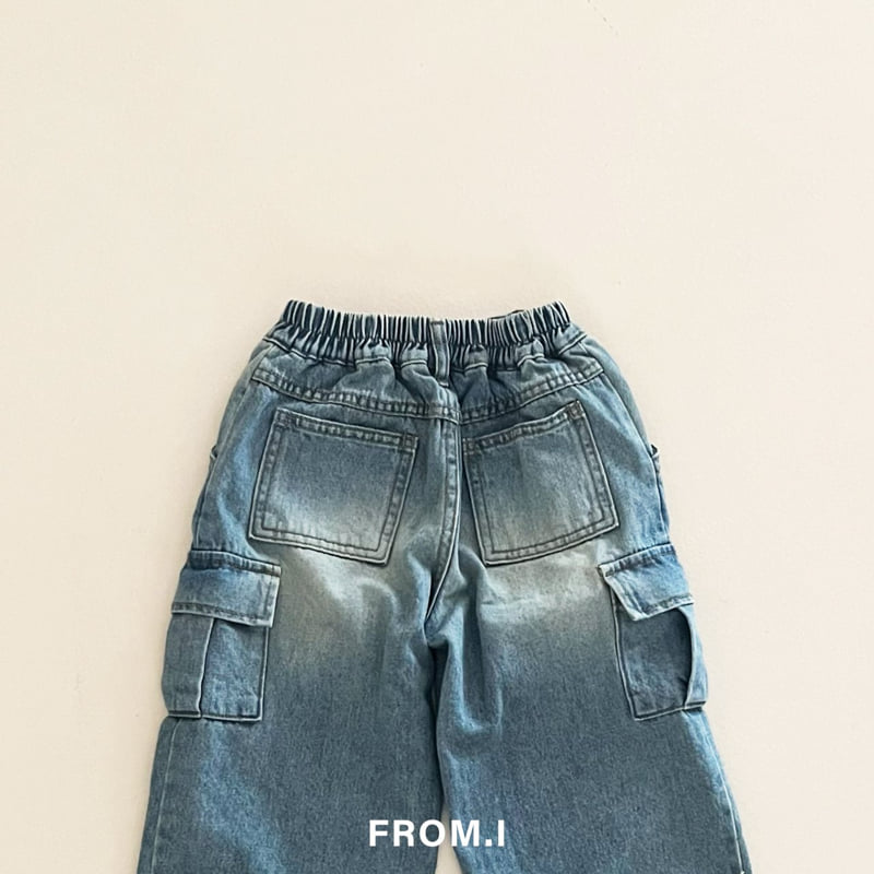 From I - Korean Children Fashion - #prettylittlegirls - Cargo Denim Pants - 6