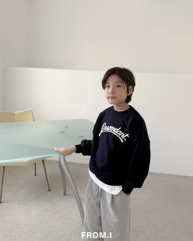 From I - Korean Children Fashion - #toddlerclothing - Descendant Embroidery Sweatshirt - 10