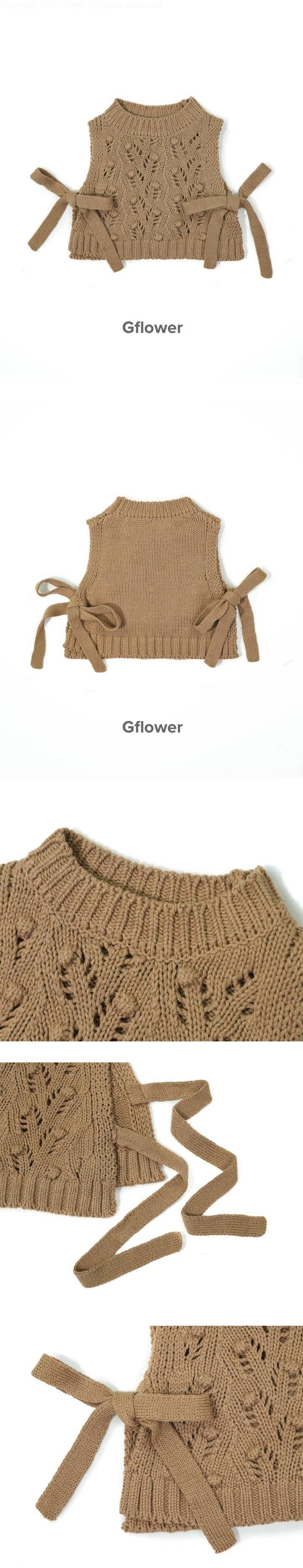 Knit Ribbon Vest by G Flower for Child - view 1