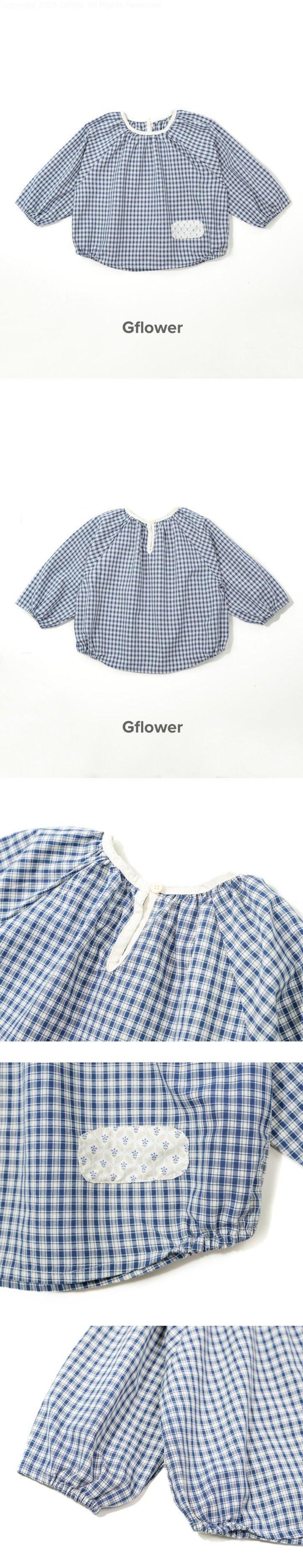 G Flower - Korean Children Fashion - #kidsshorts - Check Pattern Blouse