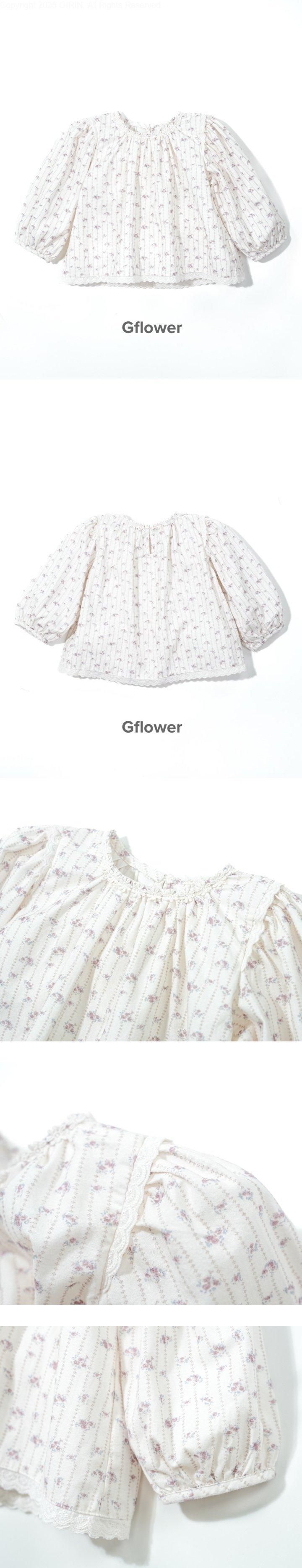 G Flower - Korean Children Fashion - #kidsstore - Small Flower Pattern Blouse