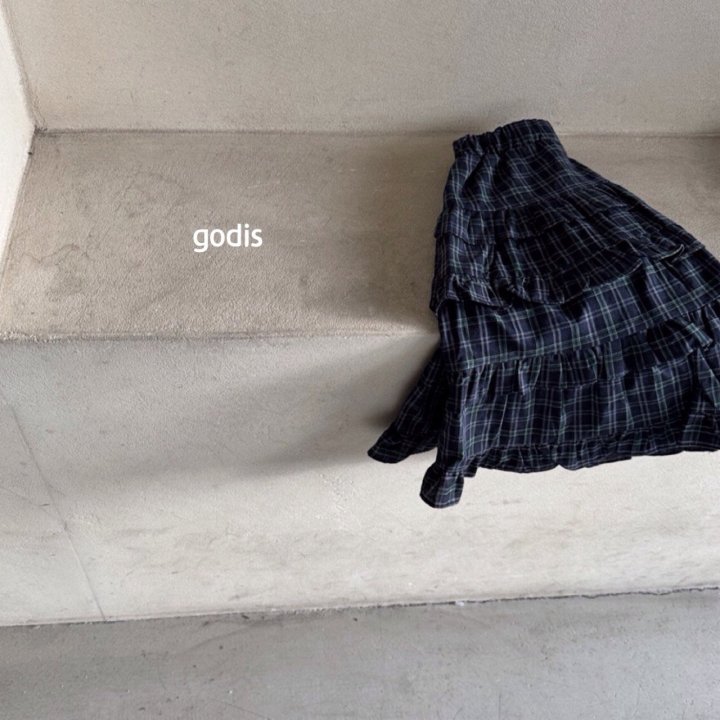 Godis - Korean Children Fashion - #childofig - Checked Frill Skirt