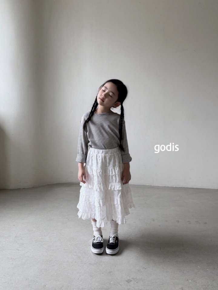 Godis - Korean Children Fashion - #childofig - Embroy Frill Skirt - 2