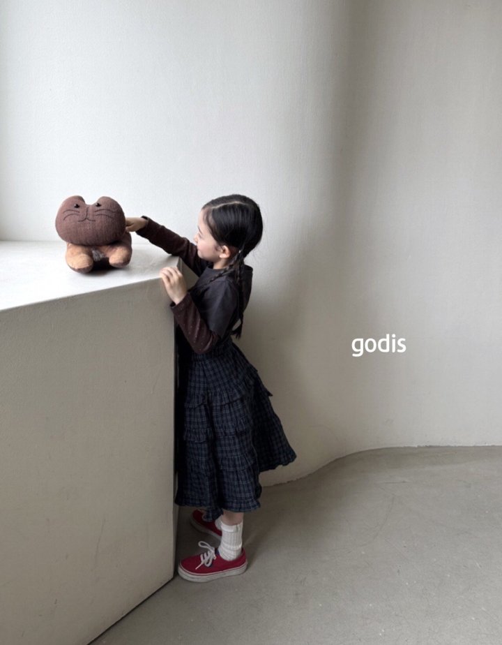 Godis - Korean Children Fashion - #childrensboutique - Checked Frill Skirt - 2