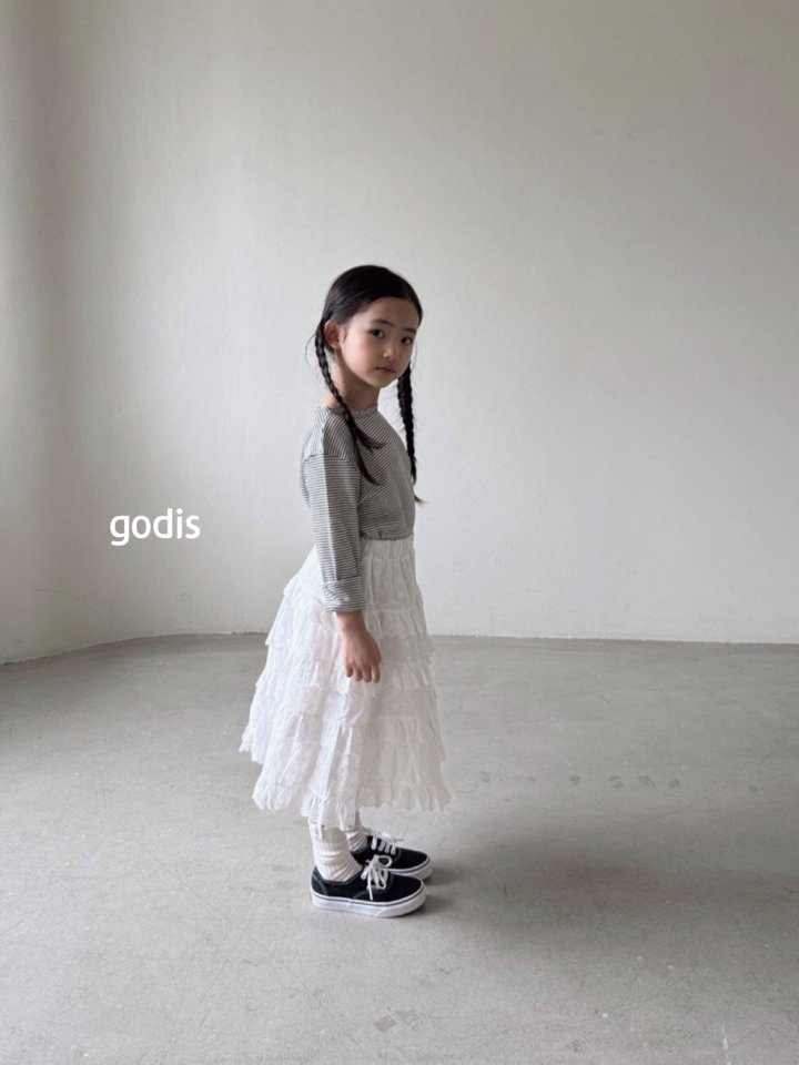 Godis - Korean Children Fashion - #childrensboutique - Embroy Frill Skirt - 3