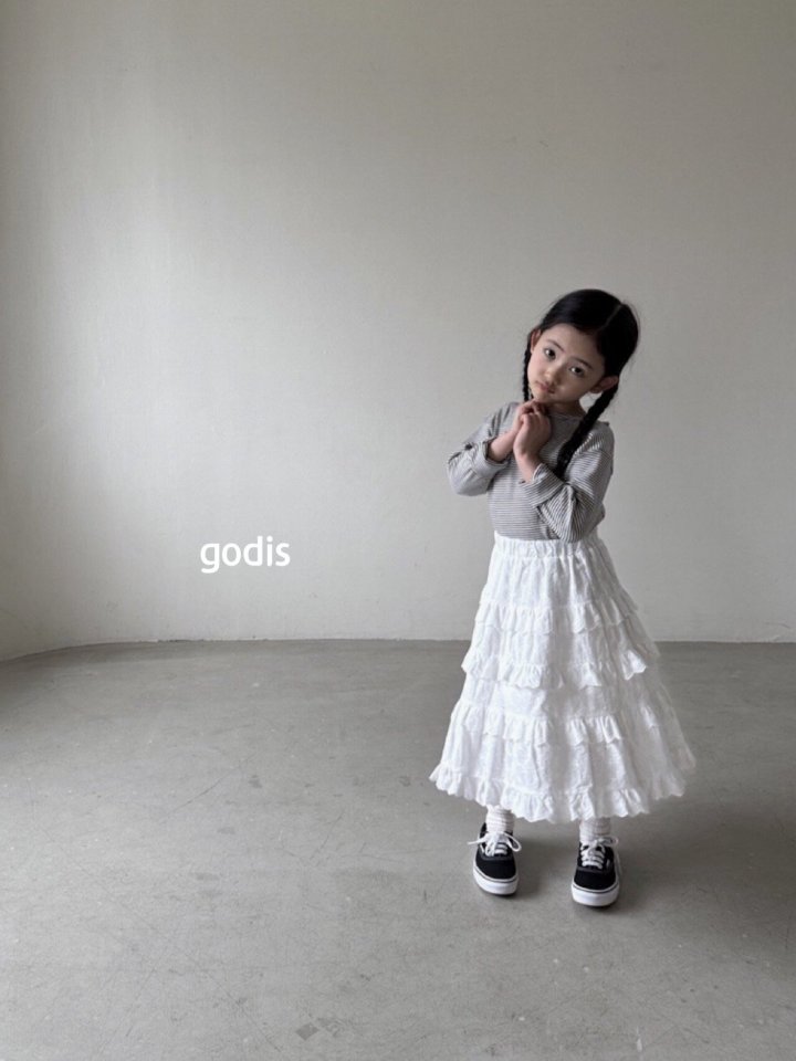 Godis - Korean Children Fashion - #childrensboutique - Embroy Frill Skirt - 4