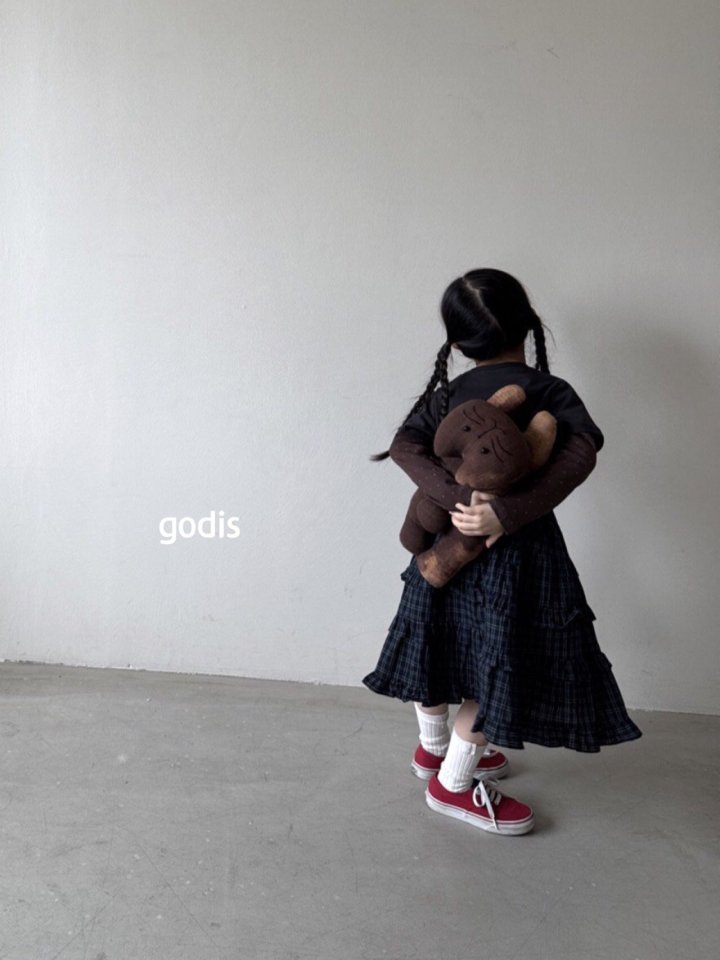 Godis - Korean Children Fashion - #designkidswear - Checked Frill Skirt - 4