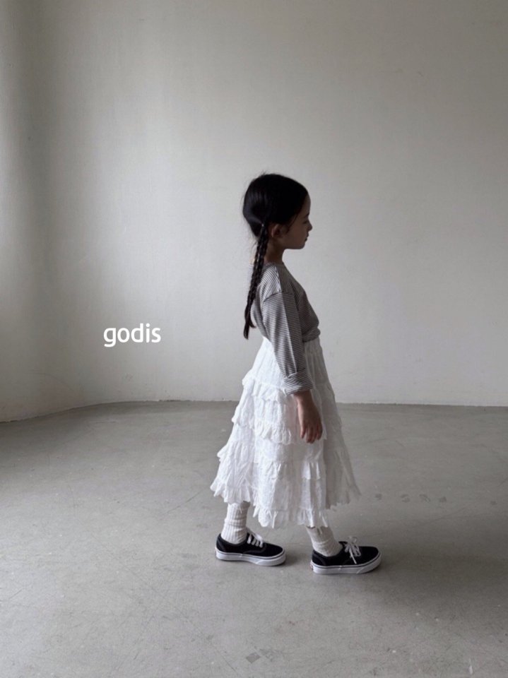 Godis - Korean Children Fashion - #discoveringself - Embroy Frill Skirt - 5