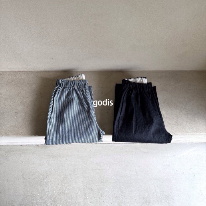Godis - Korean Children Fashion - #kidsshorts - Lined Denim Pants