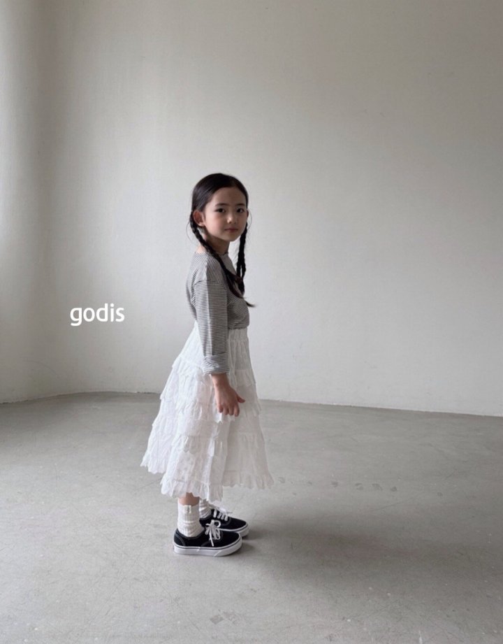 Godis - Korean Children Fashion - #kidsshorts - Embroy Frill Skirt - 7