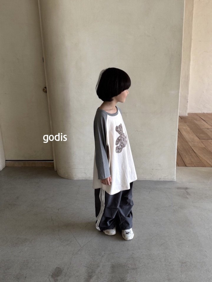 Godis - Korean Children Fashion - #todddlerfashion - Bare Long Raglan Tee - 2