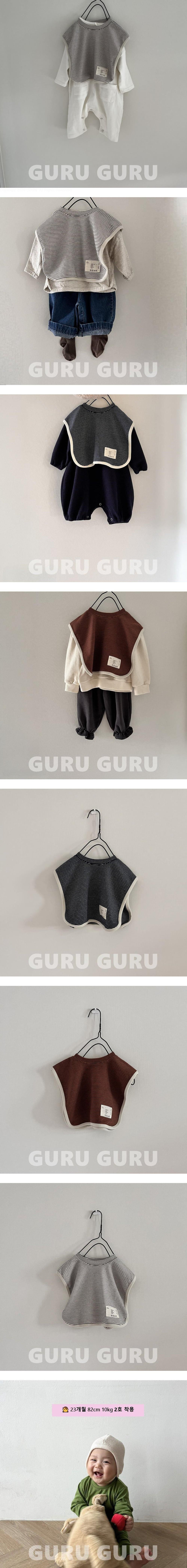 Guru Guru - Korean Baby Fashion - #onlinebabyboutique - Square Bib