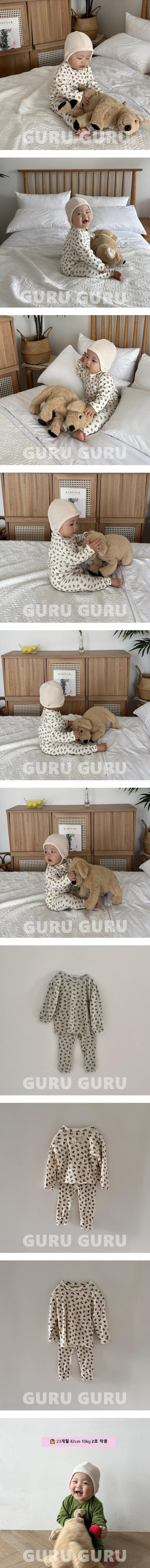 Guru Guru - Korean Baby Fashion - #onlinebabyboutique - Bear Set