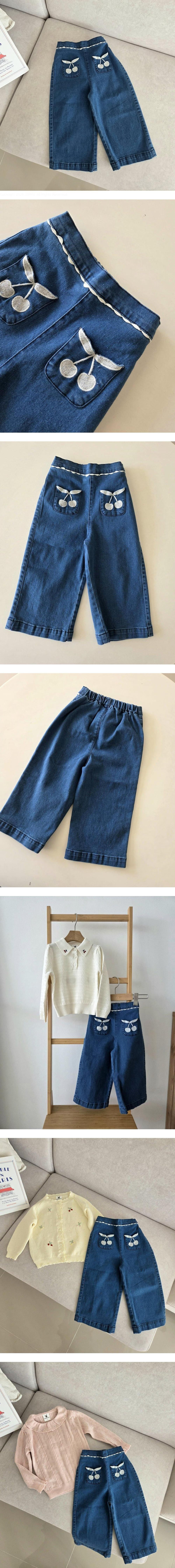 Cherry Pocket Jeans by Hanacoco for Child - view 1