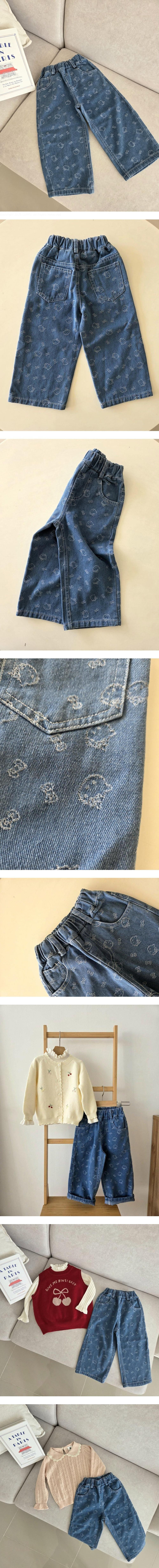 Cat Denim Pants by Hanacoco for Child - view 2