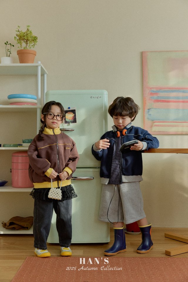 Han's - Korean Children Fashion - #kidzfashiontrend - Binding Half Neck Zip-up - 4