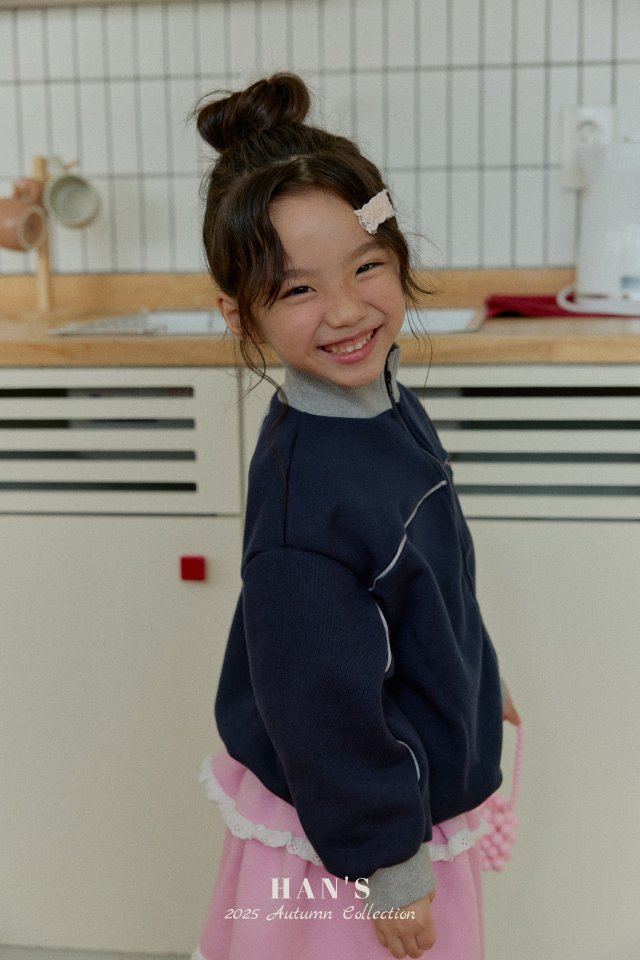 Han's - Korean Children Fashion - #designkidswear - Binding Half Neck Zip-up - 12