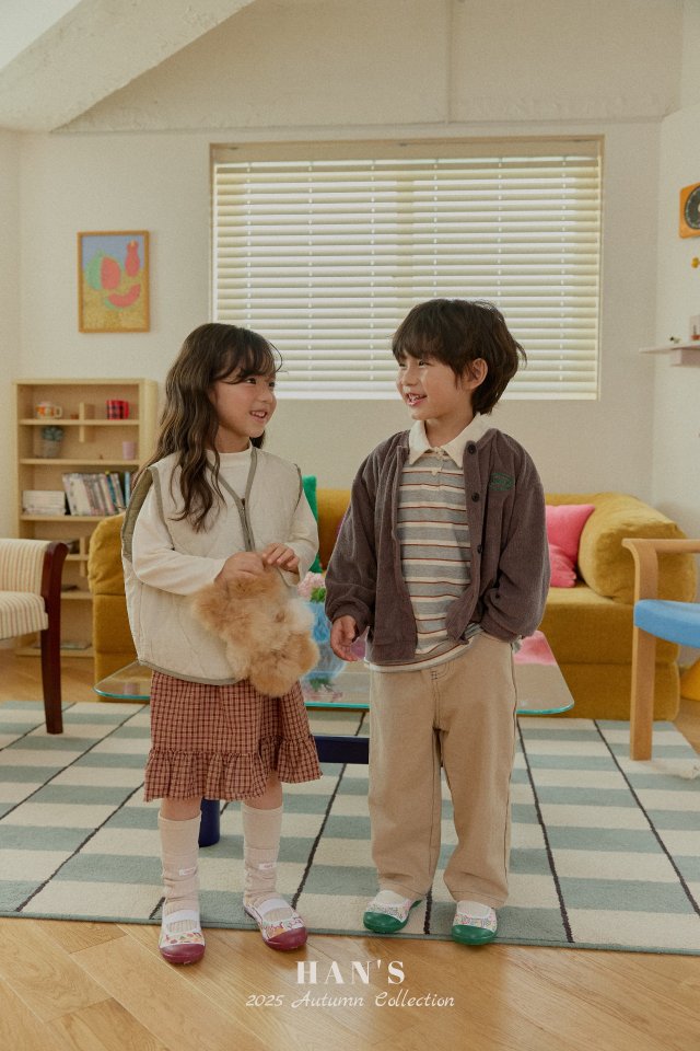 Han's - Korean Children Fashion - #discoveringself - Miles Stripe Collar Tee - 11