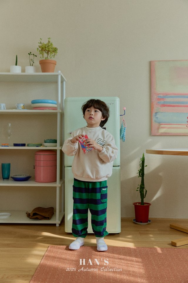 Han's - Korean Children Fashion - #kidsshorts - Milk Stripe Jogger Pants - 3