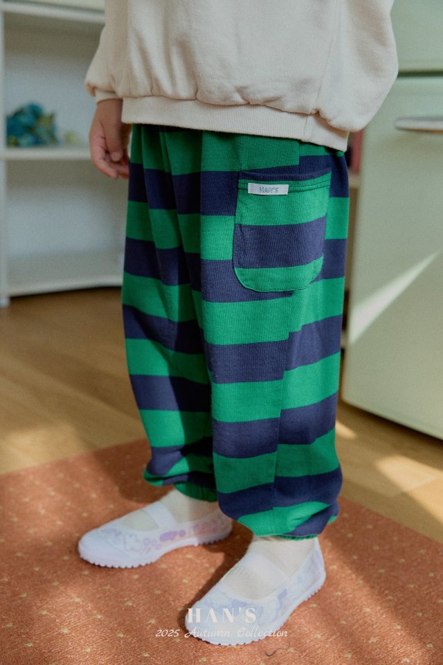 Han's - Korean Children Fashion - #kidsshorts - Milk Stripe Jogger Pants - 4