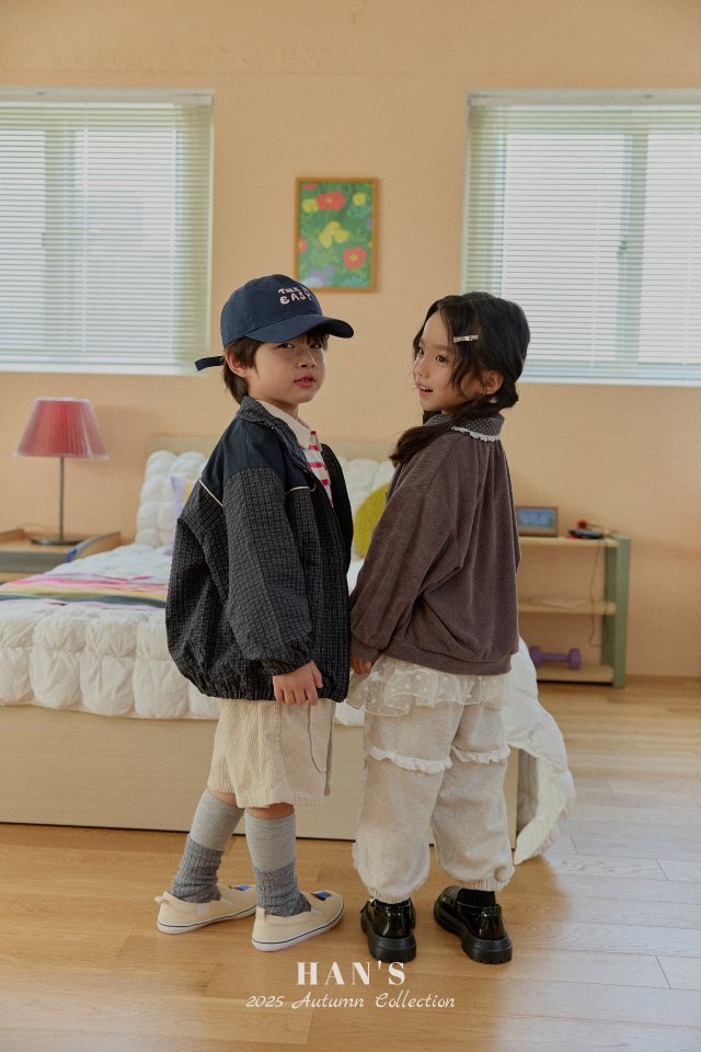 Han's - Korean Children Fashion - #kidsstore - Bubble Check Jacket - 12