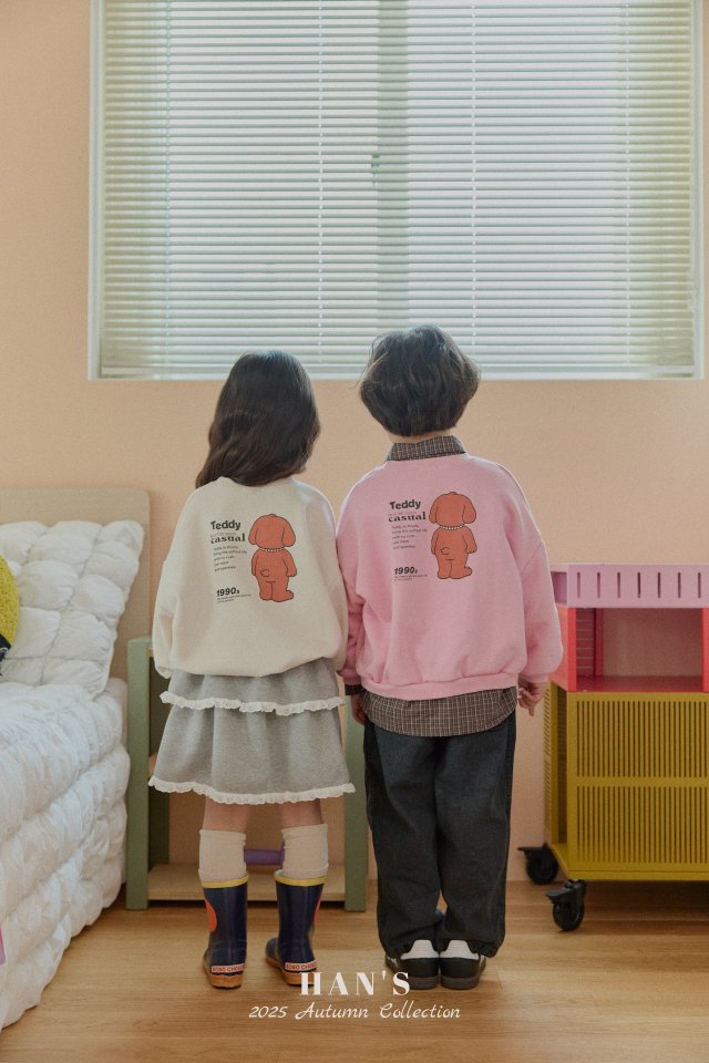 Han's - Korean Children Fashion - #littlefashionista - Necklace Bear Sweatshirt - 10