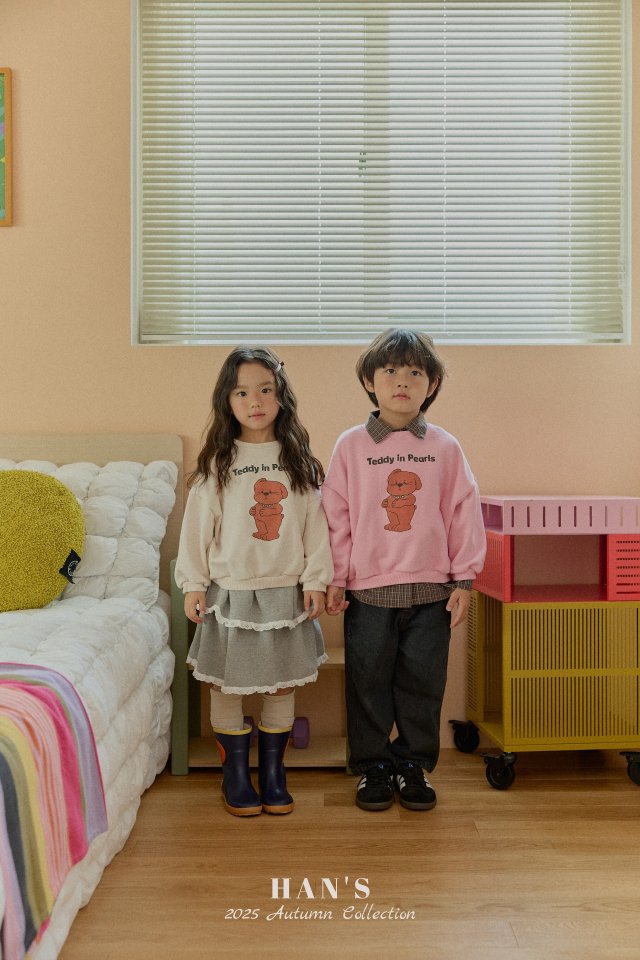 Han's - Korean Children Fashion - #magicofchildhood - Necklace Bear Sweatshirt - 11