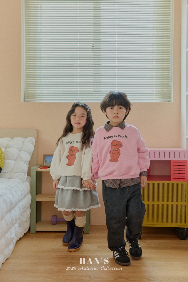 Han's - Korean Children Fashion - #minifashionista - Necklace Bear Sweatshirt - 12