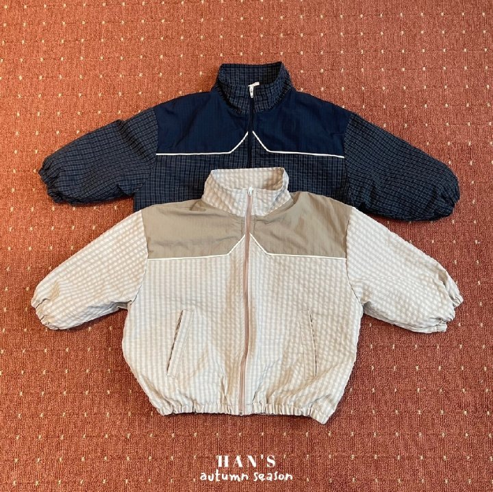 Han's - Korean Children Fashion - #minifashionista - Bubble Check Jacket