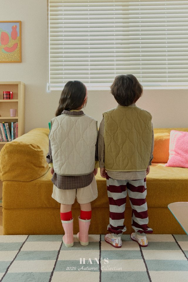 Han's - Korean Children Fashion - #prettylittlegirls - Milk Stripe Jogger Pants - 10