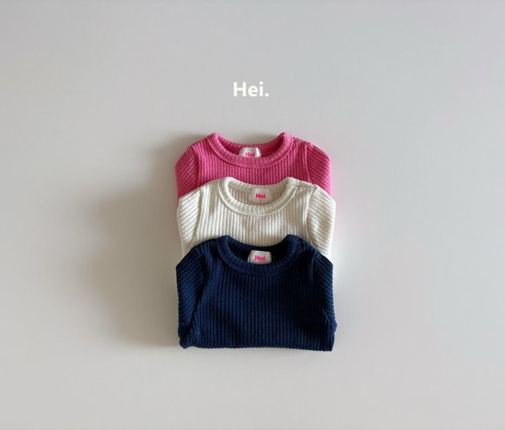 Hei - Korean Children Fashion - #childofig - Ribbed Tee