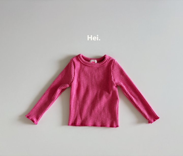 Hei - Korean Children Fashion - #discoveringself - Ribbed Tee - 5