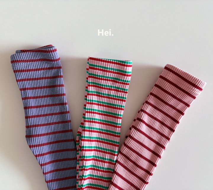 Hei - Korean Children Fashion - #fashionkids - Stripe Leggings - 6