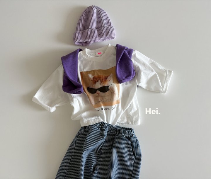 Hei - Korean Children Fashion - #magicofchildhood - Meow Tee - 11