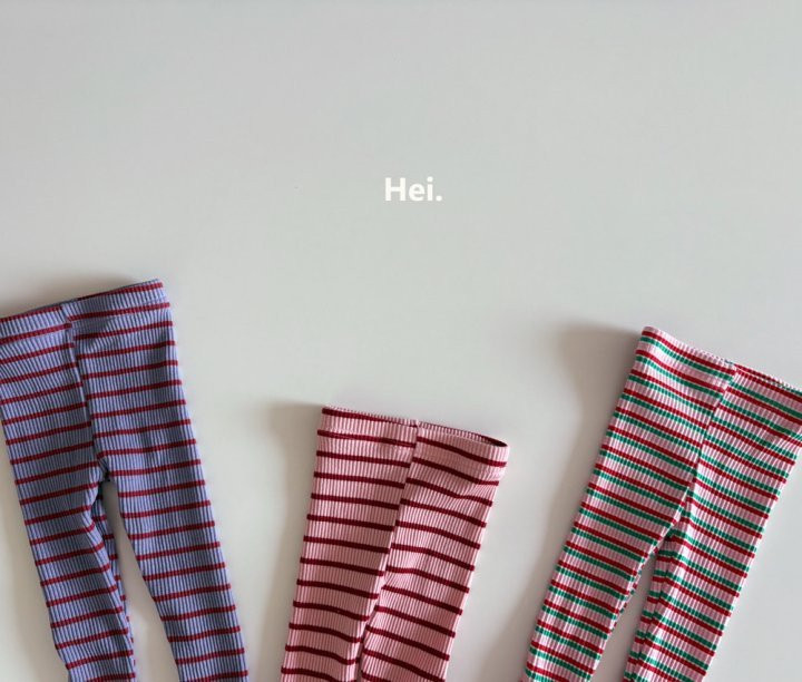 Hei - Korean Children Fashion - #stylishchildhood - Stripe Leggings