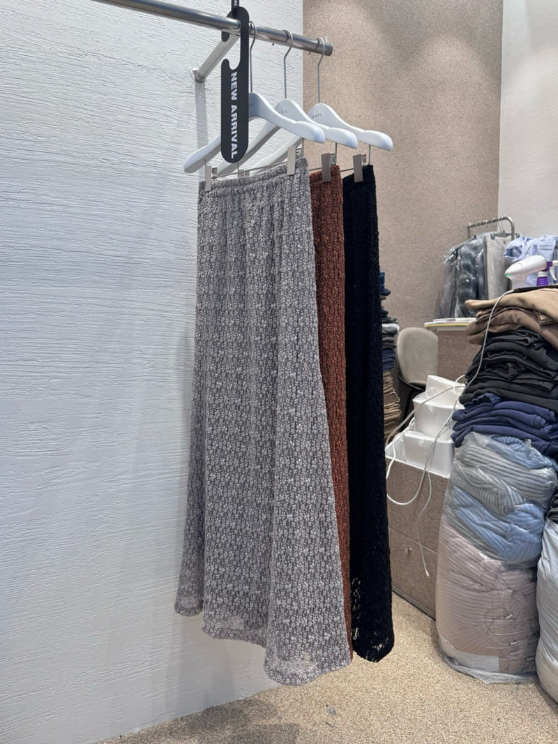 Heil - Korean Women Fashion - #momslook - Lace Maxi Skirt - 3